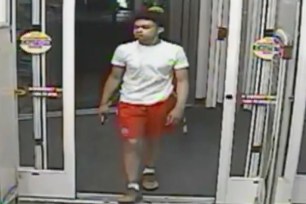 Surveillance footage of the suspect