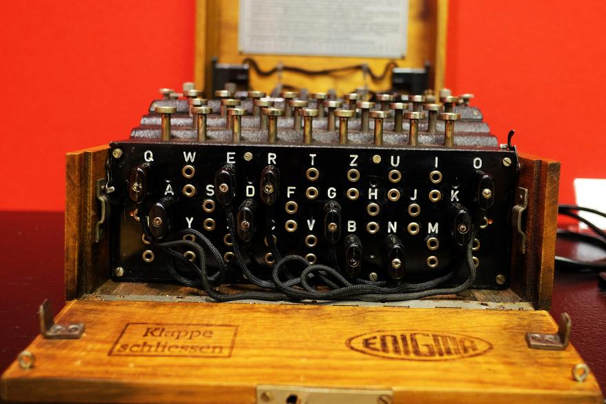 A German Enigma machine