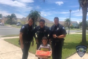 Sanford Police Department cops with the unnamed pizza-lover.