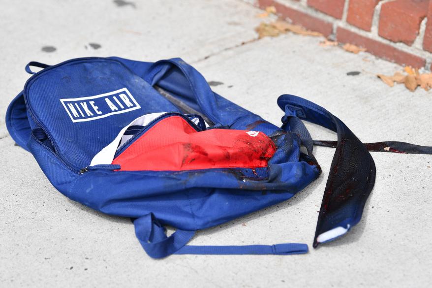 The backpack of a 10-year-old boy was struck and killed on Tuesday by a Brooklyn driver.