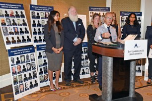 Lawyer Jeff Anderson with victims of abuse