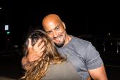 Pablo Fernandez hugs his wife after being released from Rikers Island Correctional Facility on August 2