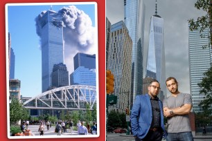 Students including Ilya Feldsherov and Mohammad Haque (right) were in class at Stuyvesant High School just four blocks from the World Trade Center on Sept. 11. Their intense experiences during the attacks and their aftermath (left) are showcased in a new HBO documentary.