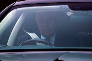 Prince Andrew leaves his home in Windsor, Berkshire.