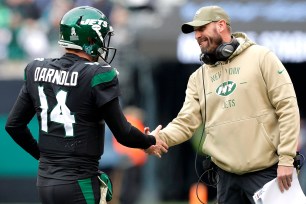 Sam Darnold and Adam Gase