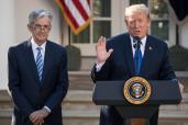 Donald Trump and Jerome Powell