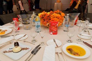 A place setting at Golden Globes Annual Menu Unveiling at The Beverly Hilton Hotel