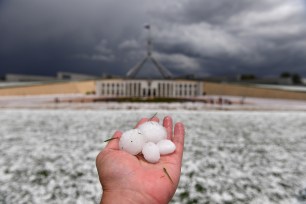 Golf ball sized hail in Australia