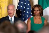 Joe Biden (left) and Michelle Obama