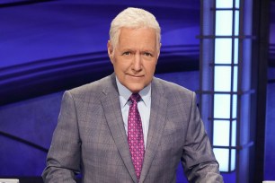 Alex Trebek during the "Greatest of All Time" tournament.