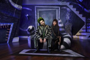 Alex Brightman and Sophia Anne Caruso in "Beetlejuice."