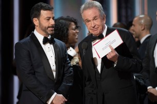 Jimmy Kimmel and Warren Beatty