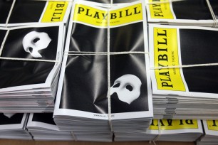 A stack of Playbill magazines ready for delivery