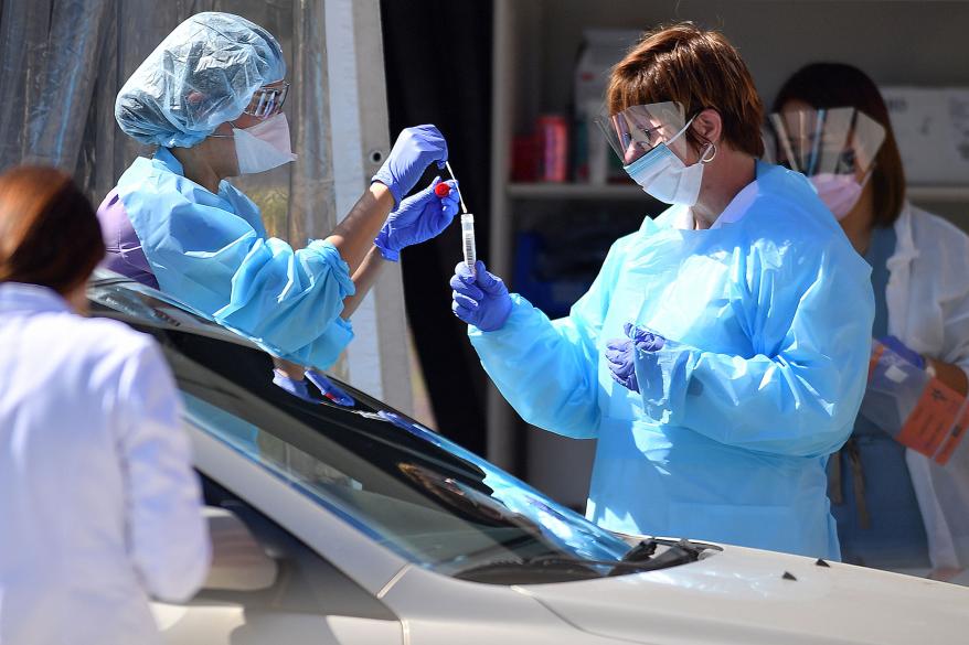 drive-thru testing facility in San Francisco coronavirus