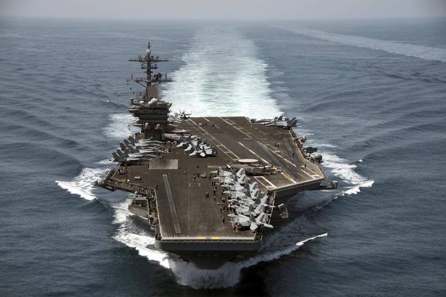 The aircraft carrier USS Theodore Roosevelt