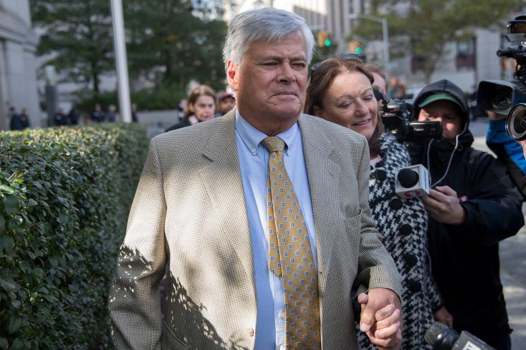 Dean Skelos leaves Manhattan Federal Court in October 2018 after being sentenced to 4 years and 3 months in prison