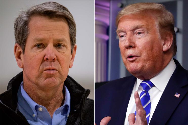 Georgia Gov. Brian Kemp, Donald Trump