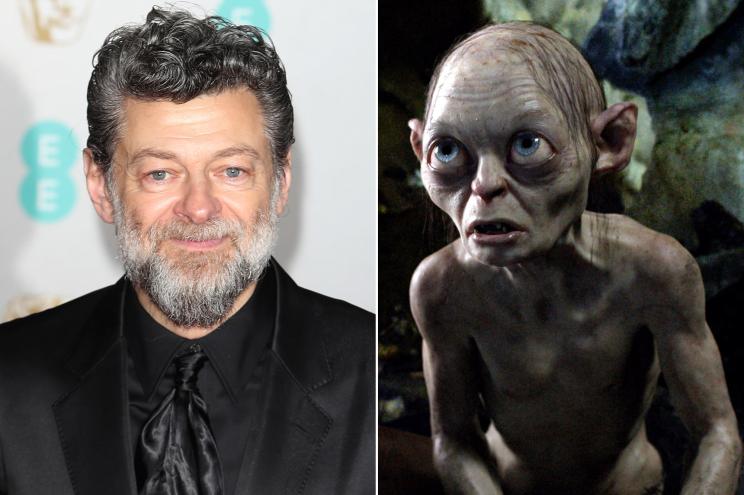 Andy Serkis and his "The Lord of the Rings" character, Gollum.