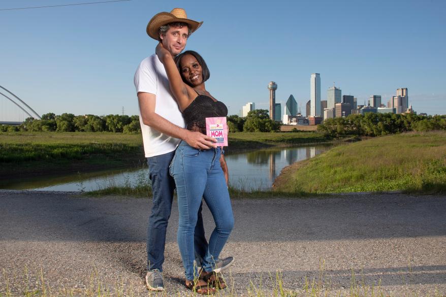 Ari Nagel poses with his latest beneficiary.