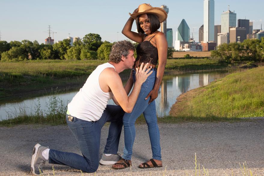 Ari Nagel poses with his latest beneficiary.