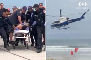 rescue drowning victim Rockaway Beach