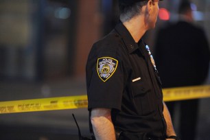 A general view of an NYPD officer in New York.