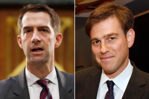 Sen. Tom Cotton and Bret Stephens