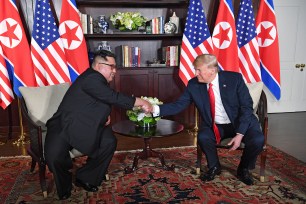 North Korean leader Kim Jong Un and President Trump at a summit in Singapore in 2018.