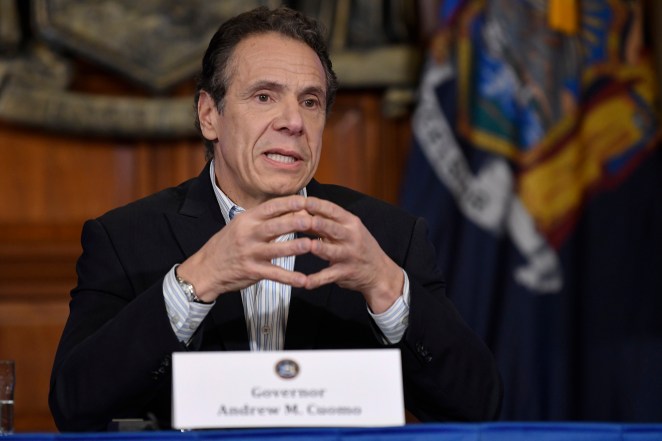 Gov. Andrew Cuomo at his March 29 coronavirus news conference.