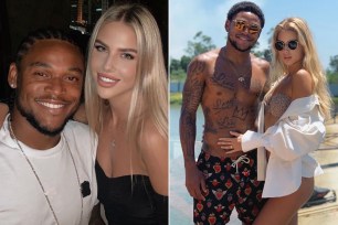 Luiz Adriano and wife Ekaterina Dorozhko