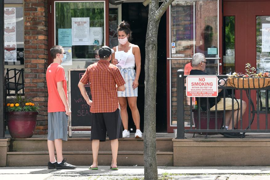 people gathered on streets