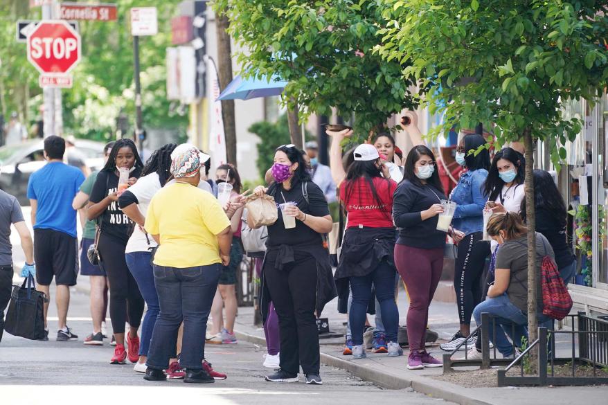 people gathered on streets