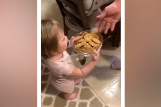 Toddler takes entire box of cookies when offered just one