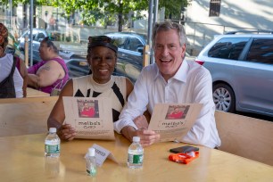 Bill de Blasio and and his wife Chirlane McCray