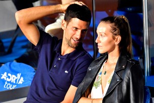 Novak Djokovic and wife Jelena at the Adria Tour