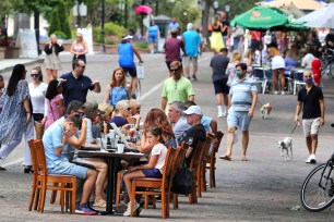 People dining in Florida