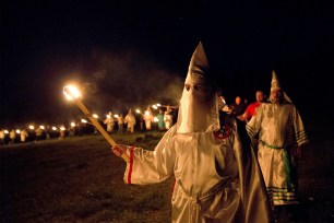 A Ku Klux Klan rally in Paulding County, Georgia.