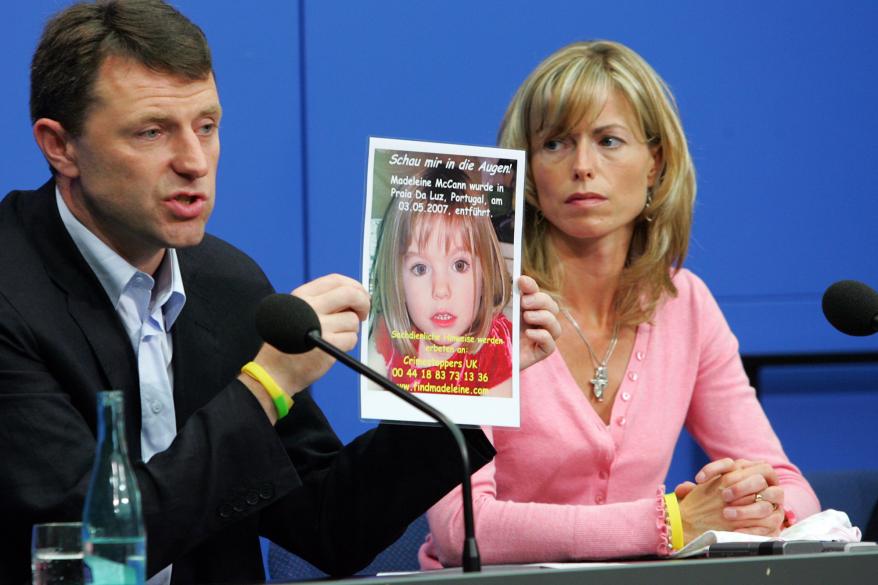 Kate and Gerry McCann, the parents of the missing British girl Madeleine McCann.