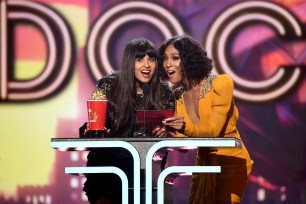 "Legendary" judge Jameela Jamil and "Pose" star Mj Rodriguez speak at the 2019 MTV Movie & TV Awards.