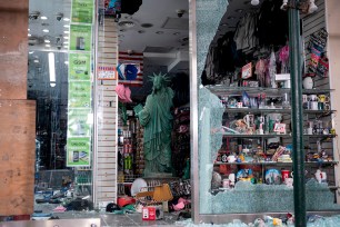 Looted souvenir shop in NYC