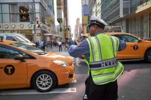 An NYPD traffic officer