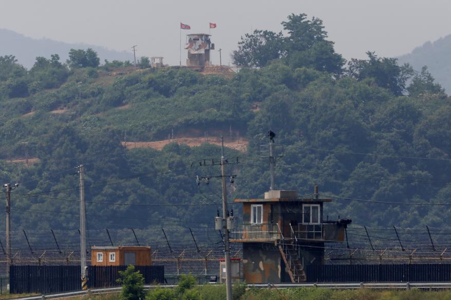 A North Korean watchtower.