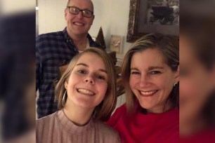 Barnard student Tessa Majors with her parents Christy and Inman