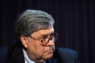 Attorney General William Barr at a roundtable with President Trump on June 11.