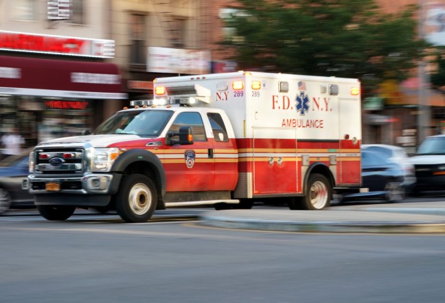 A general view of an FDNY ambulance.