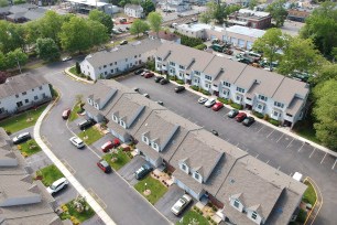 A residential suburban neighborhood in Hawthorne, New Jersey.