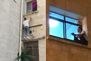 Jihad Al-Suwaiti climbed a hospital wall to see his mother.