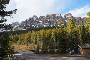 Views of mountains at Banff National Park in Alberta, Canada.