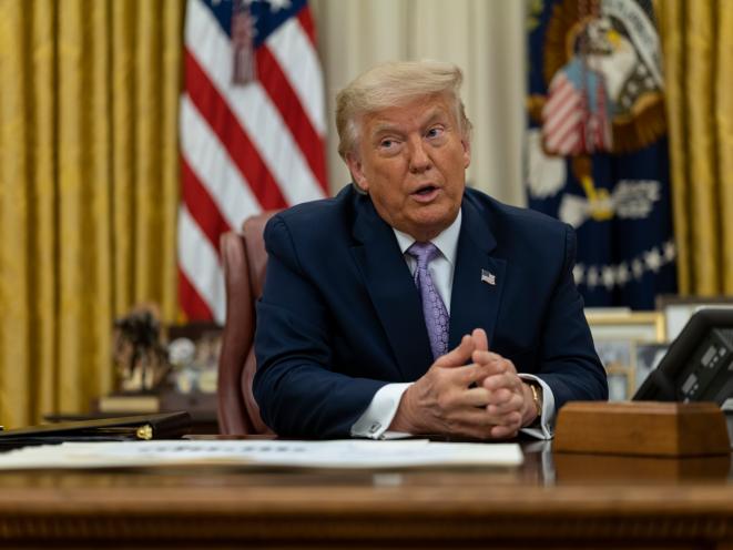 President Donald Trump in the Oval Office