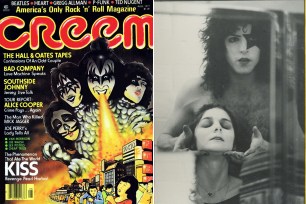 A cover of Creem Magazine and Jaan Uhelszki and Paul Stanley.